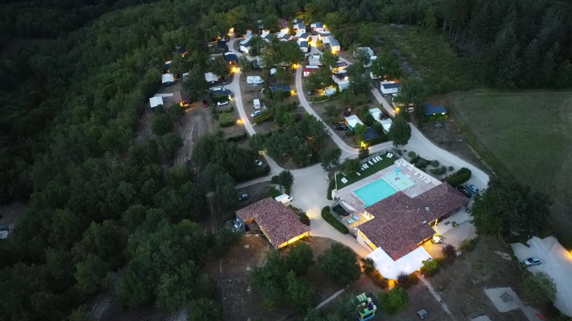 Camping vue du ciel