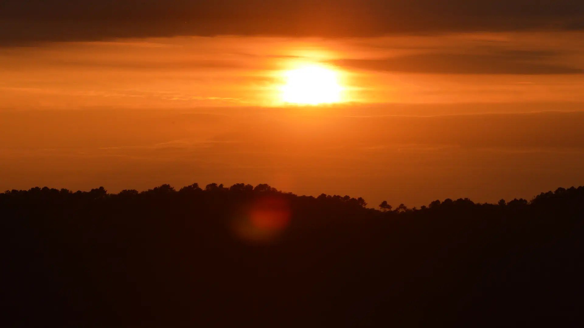 Magnifique coucher du soleil à quelques pas de la terrasse