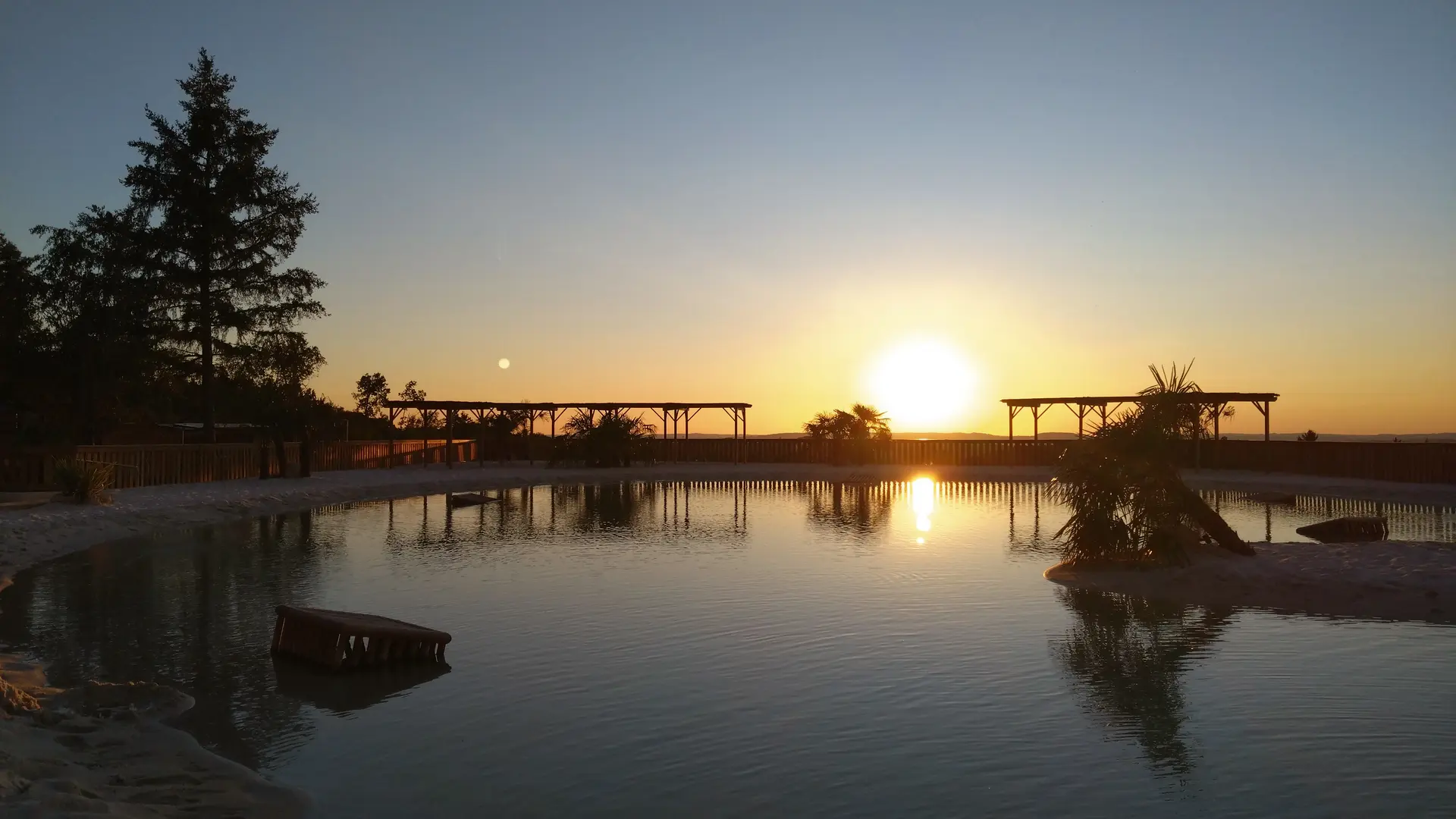 Coucher de soleil au Lagon