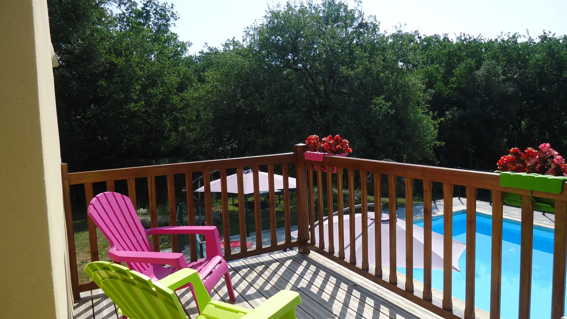 terrasse vue piscine