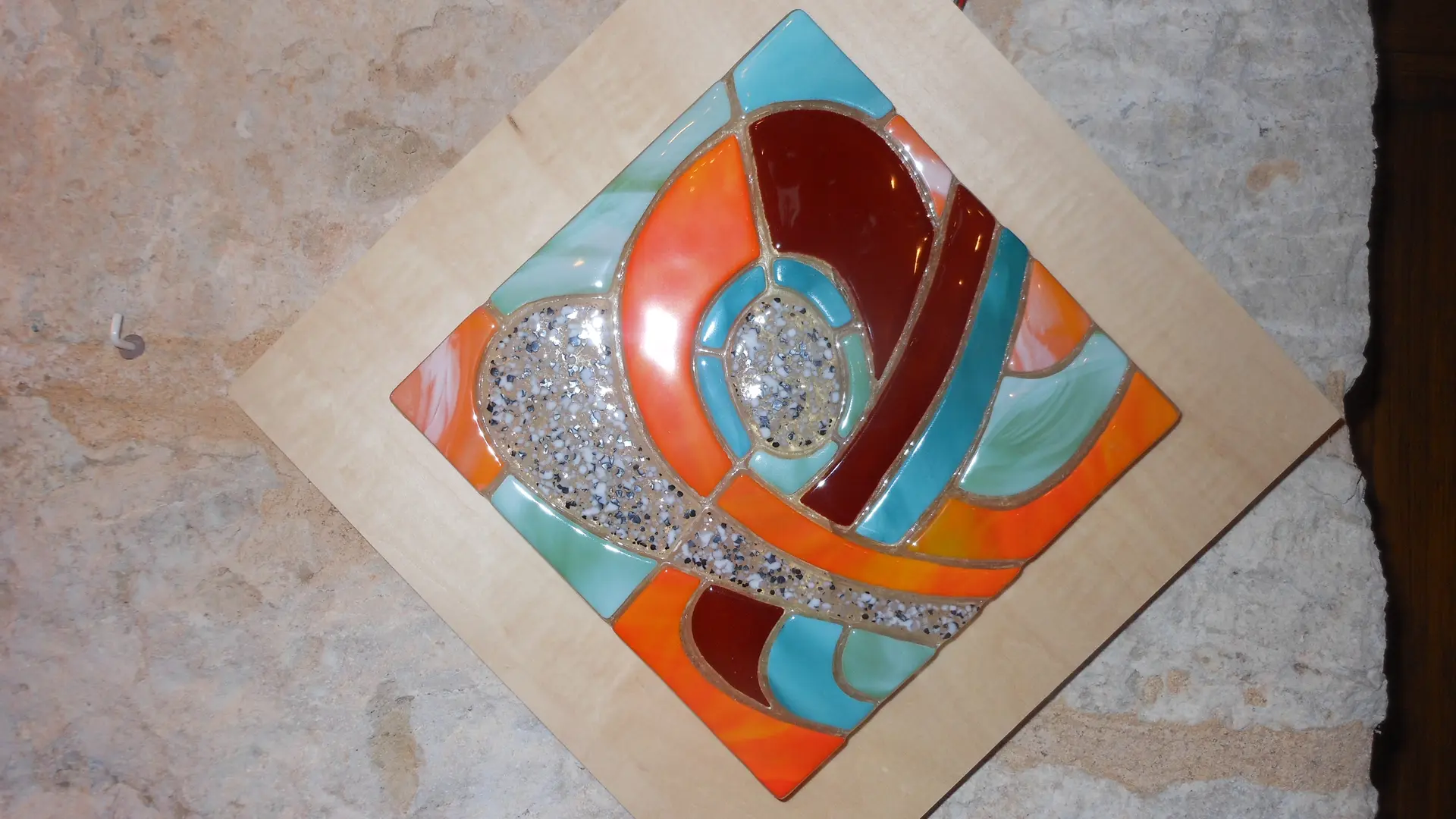 Tableau en verre fusionné