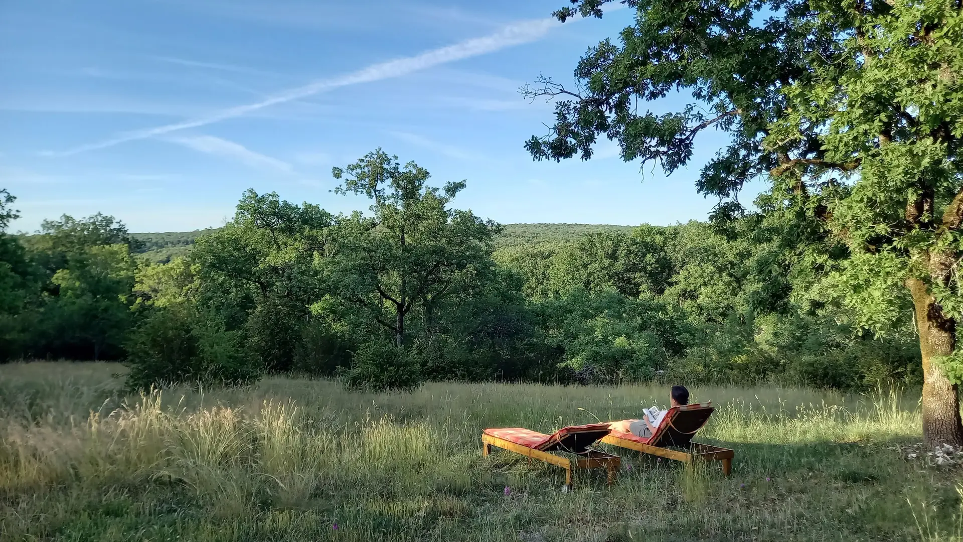 Détente au jardin au calme dans la nature