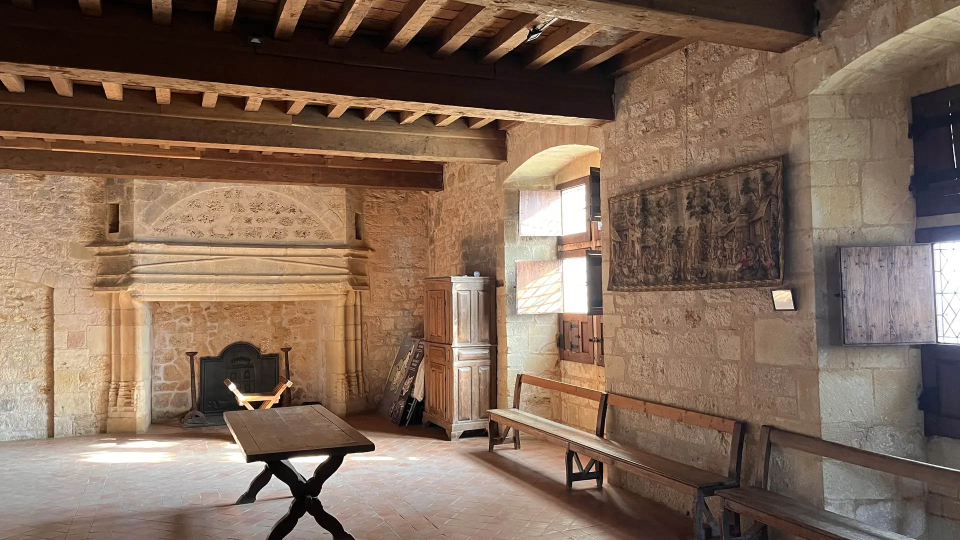 Château de Bonaguil Grande salle