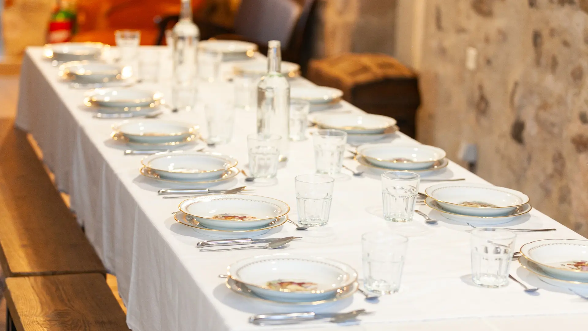 Notre table en salle de restauration