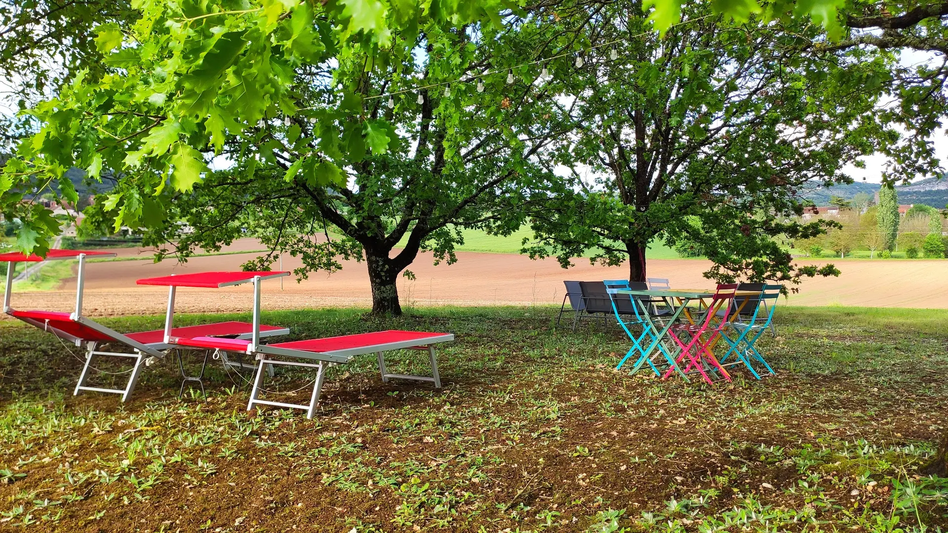 Le jardin à l'arriére de la maison