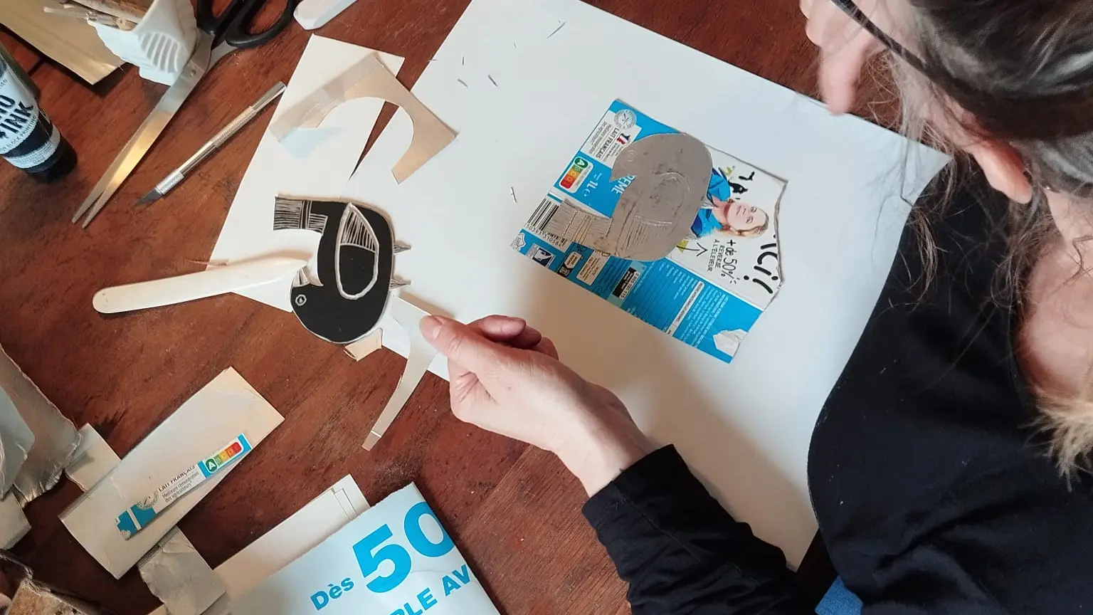 stage d'inititation à la gravure sur carton