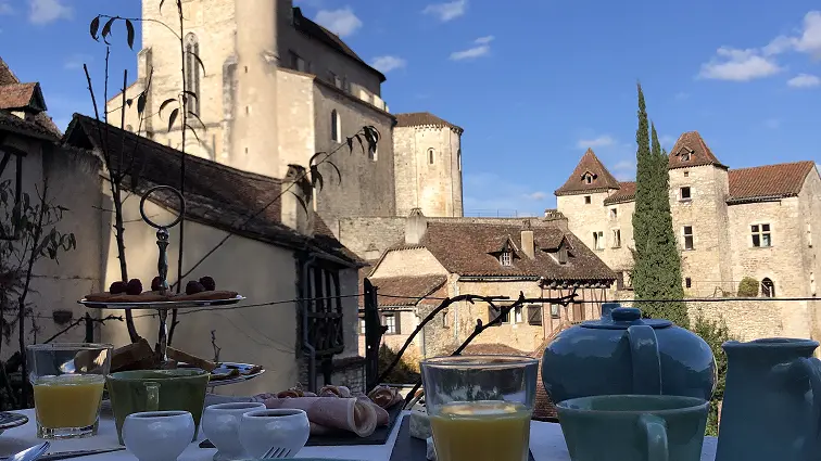 Vue sur le village terrasse