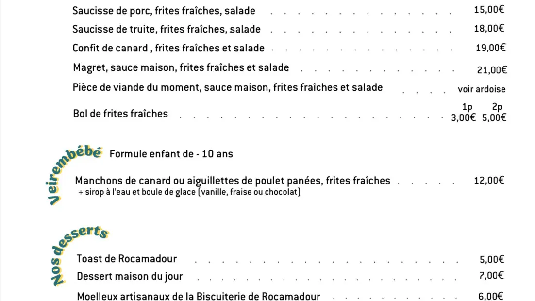 Carte Eté