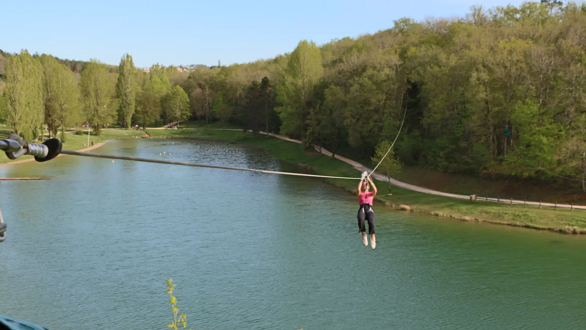 Tyrolienne lac