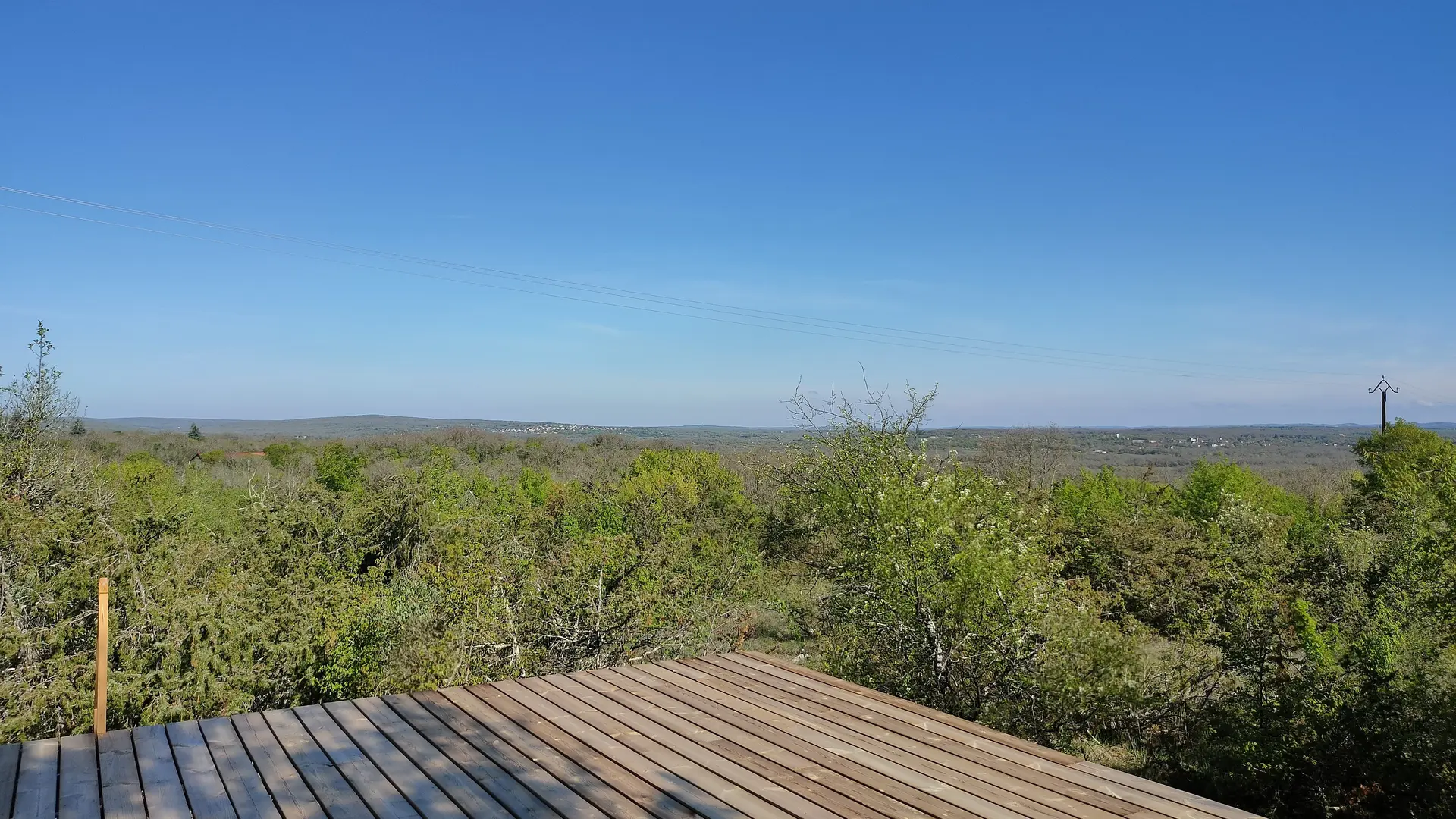 vue de la terrasse de la bulle