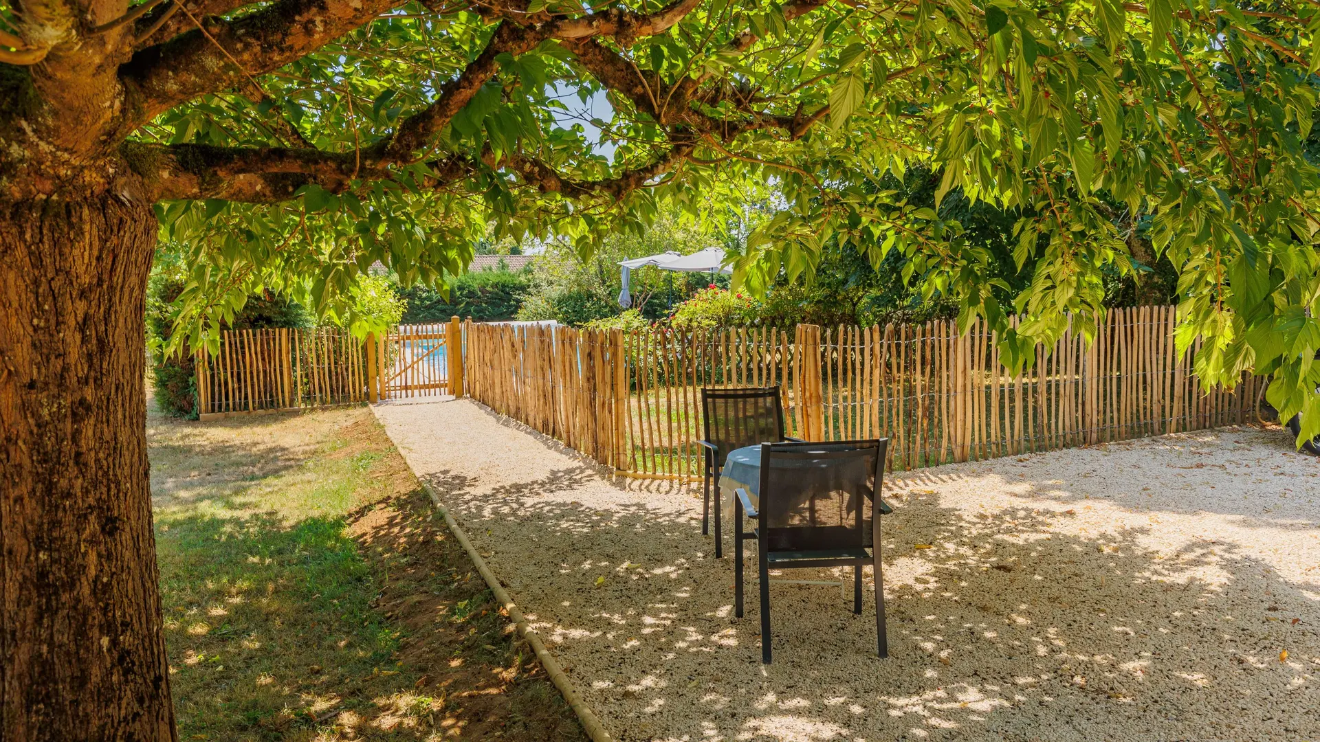 Jardin avec piscine