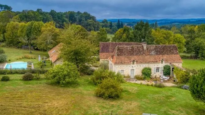 Vue d'en haut Les-gites-de-Bel Arbre