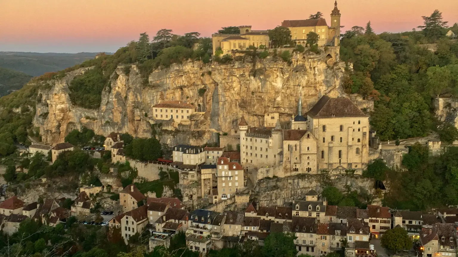 Lever de soleil à Rocamadour