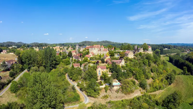 Vue aérienne de Milhac