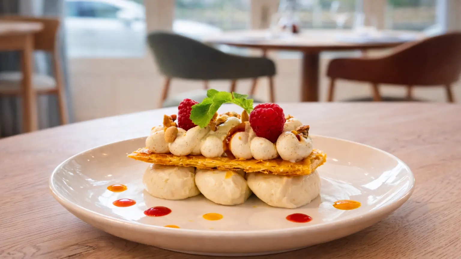 Mille feuille dulcey de chez Valrhona, ganache ivoire vanille