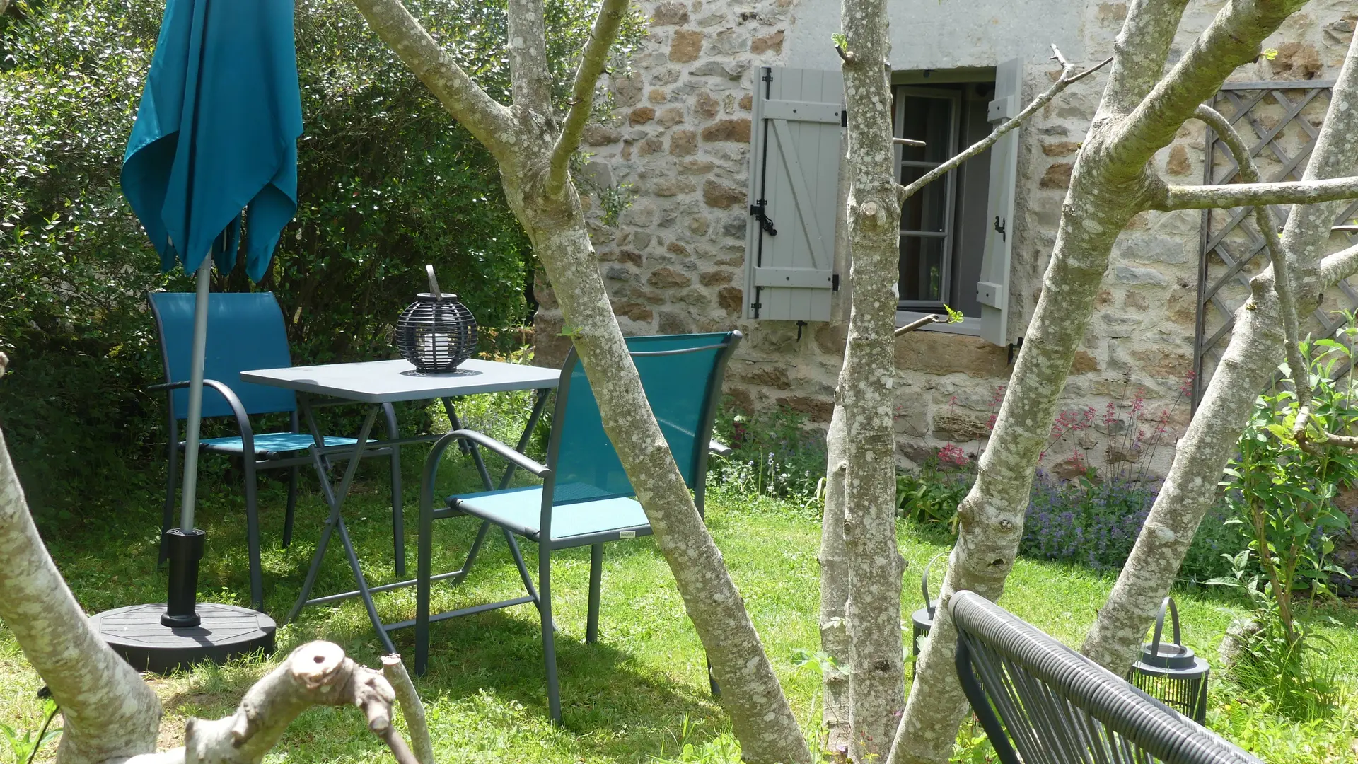 jardin privé du gîte