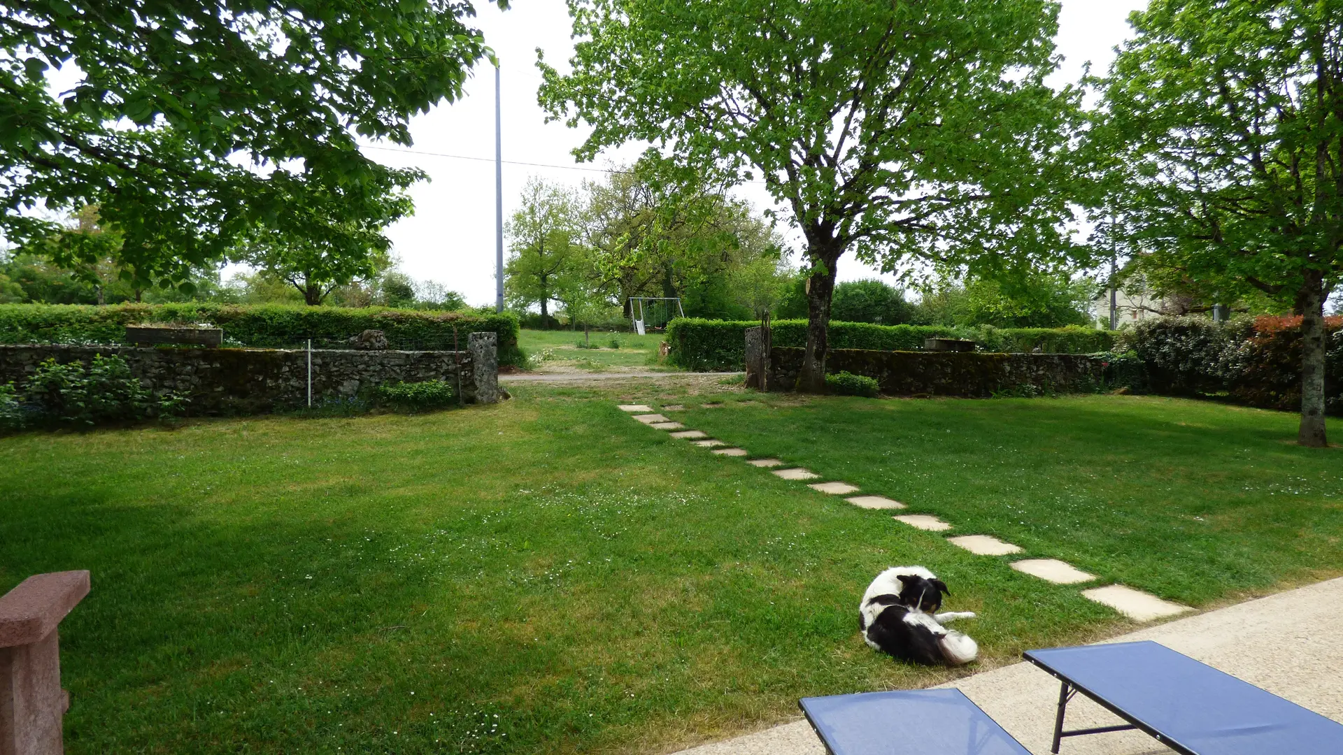 Extérieur avec Snoopy de passage