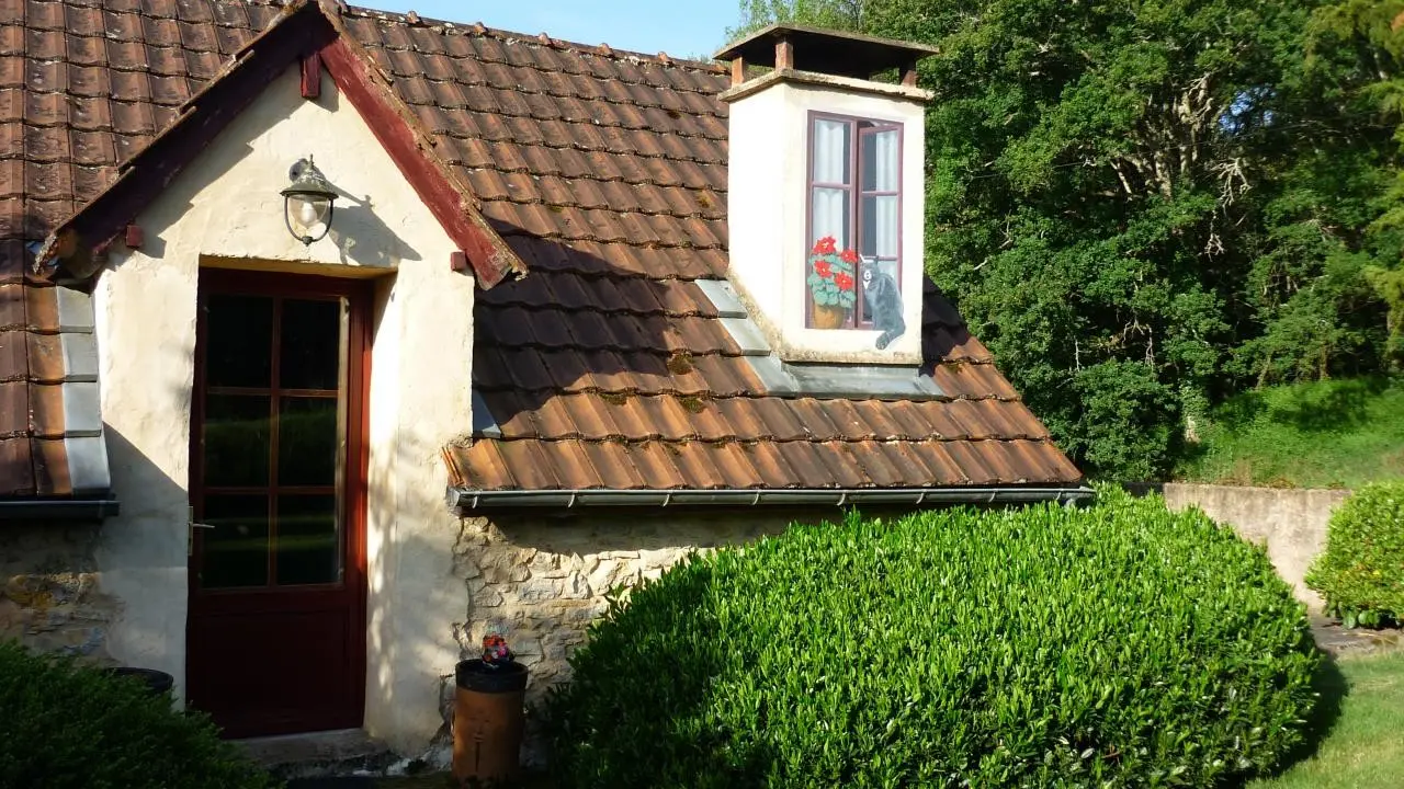 porte d'entrée vue du jardin