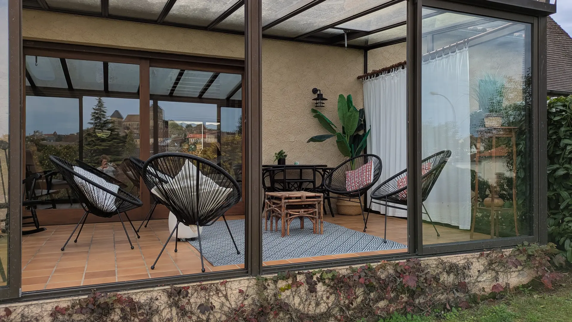 Veranda vue du jardin