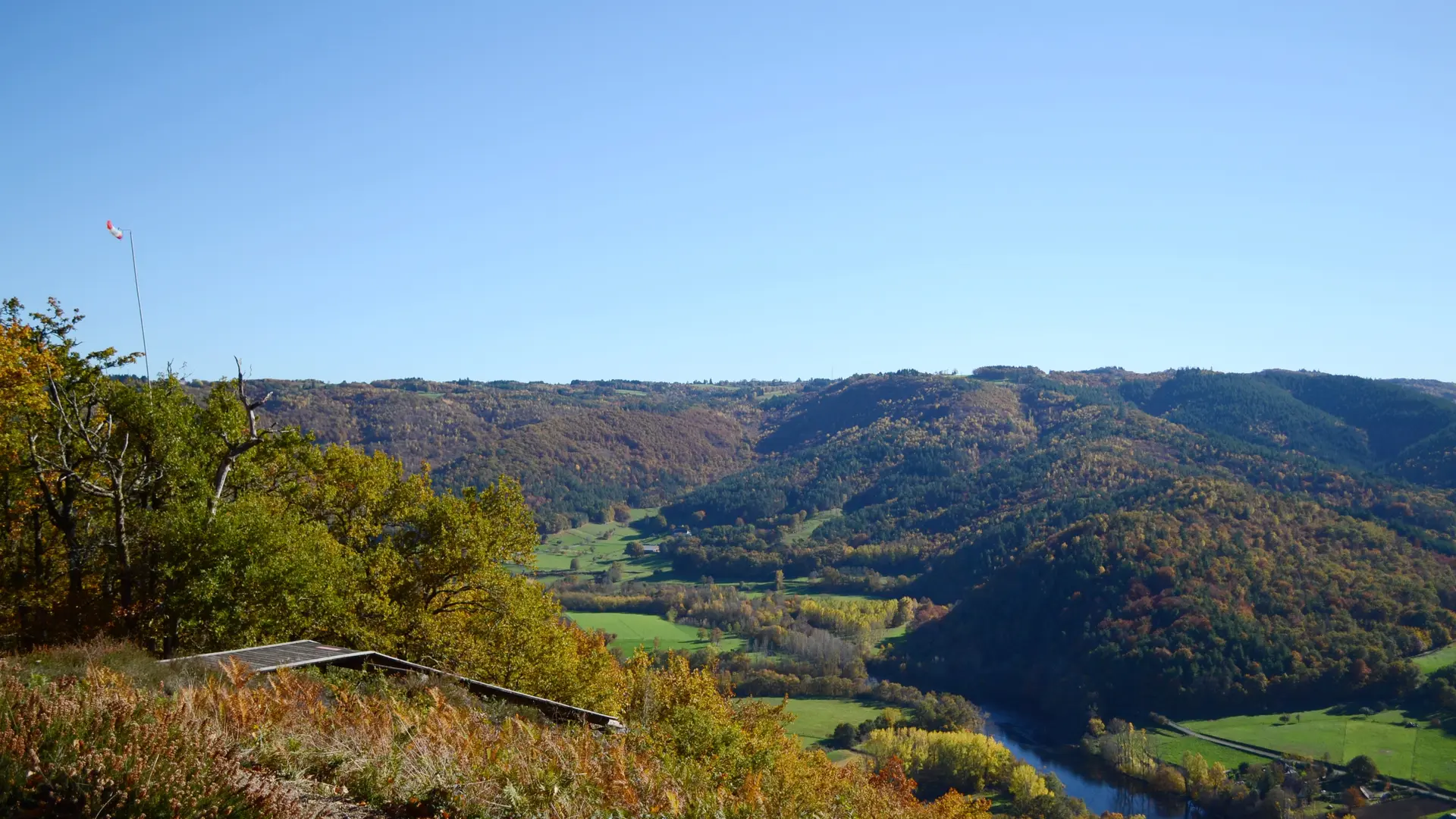 Piste delta avec vue sur Vallée Dordogne