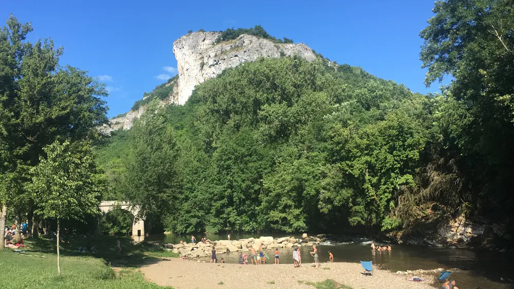 Plage de Brengues - le Célé