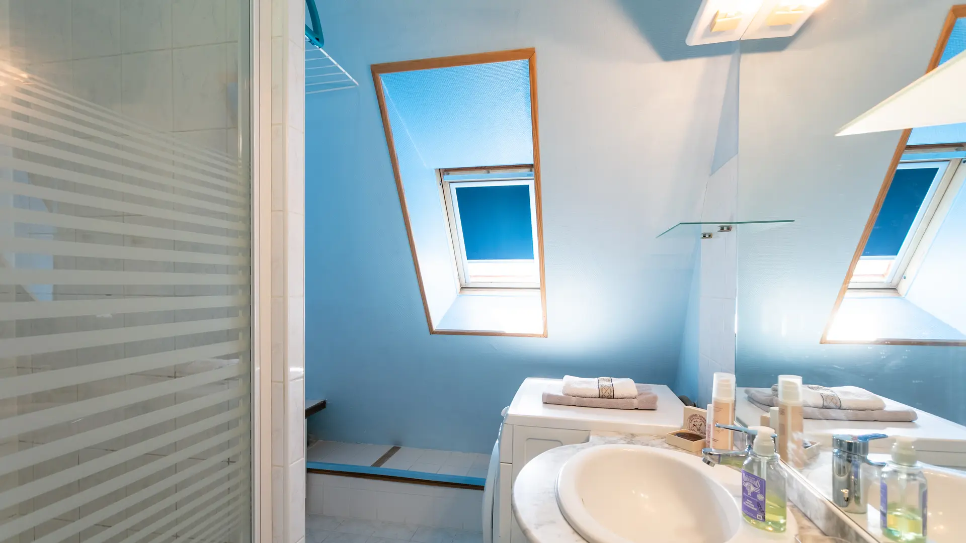 Salle d'eau (douche, wc, lavabo, machine à laver)