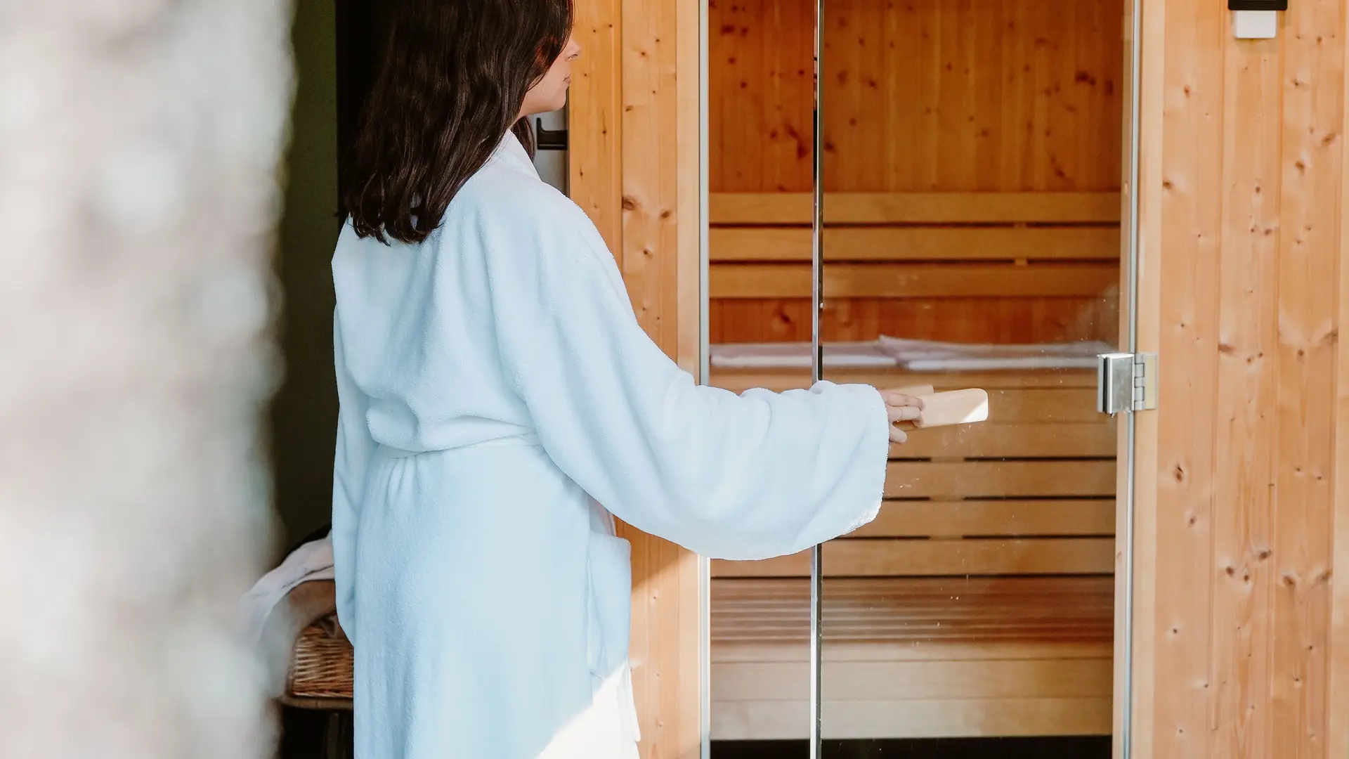 Entrée cabine sauna