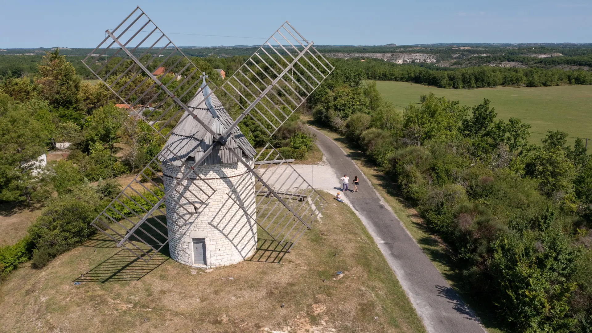Vue drone du moulin de Boisse