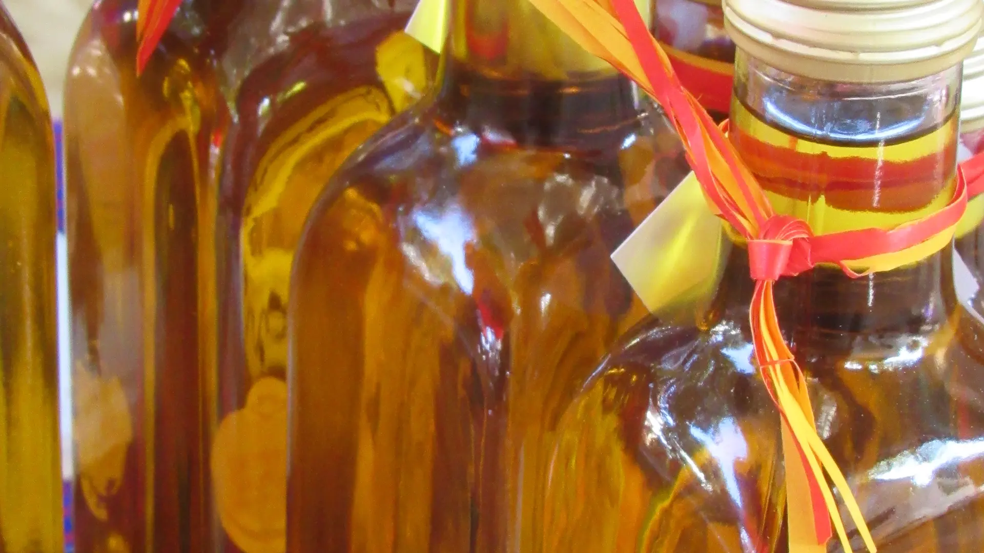 bouteilles huile de noix
