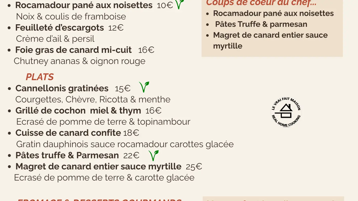 carte du moment