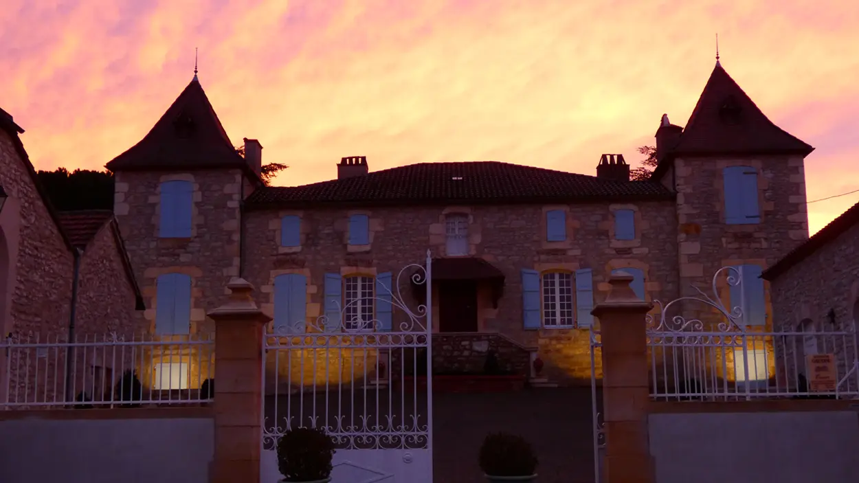 Coucher de soleil au Château de Gaudou