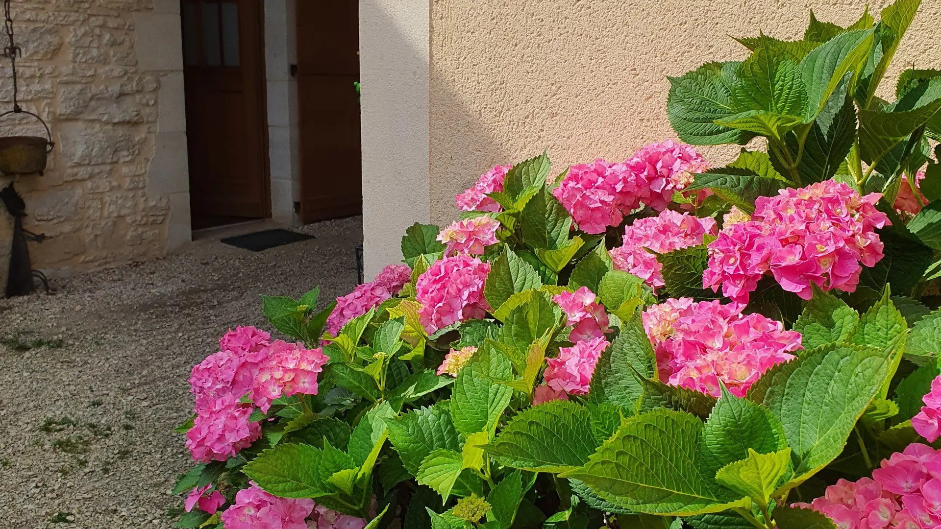 Entrée de la chambre d'hôte Hortensia