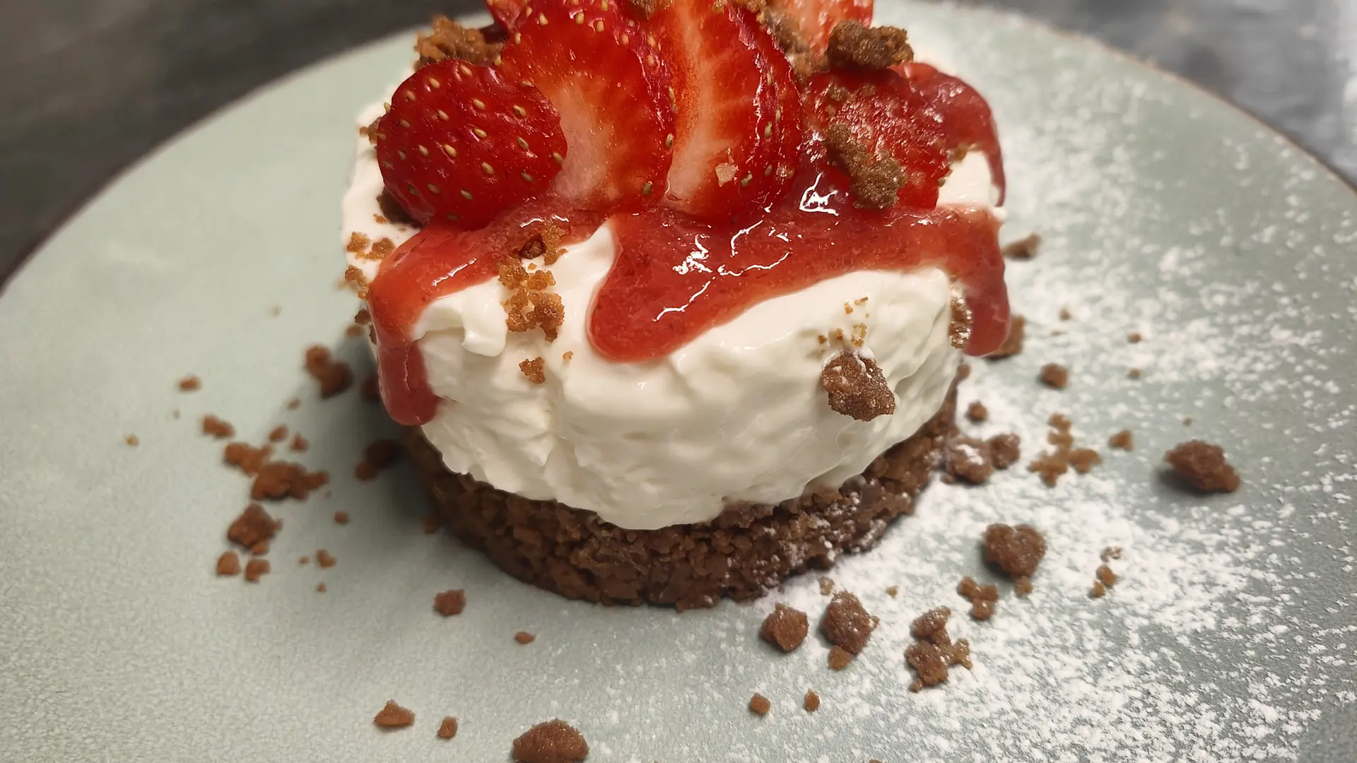 cheese cake spéculos aux fruits rouges