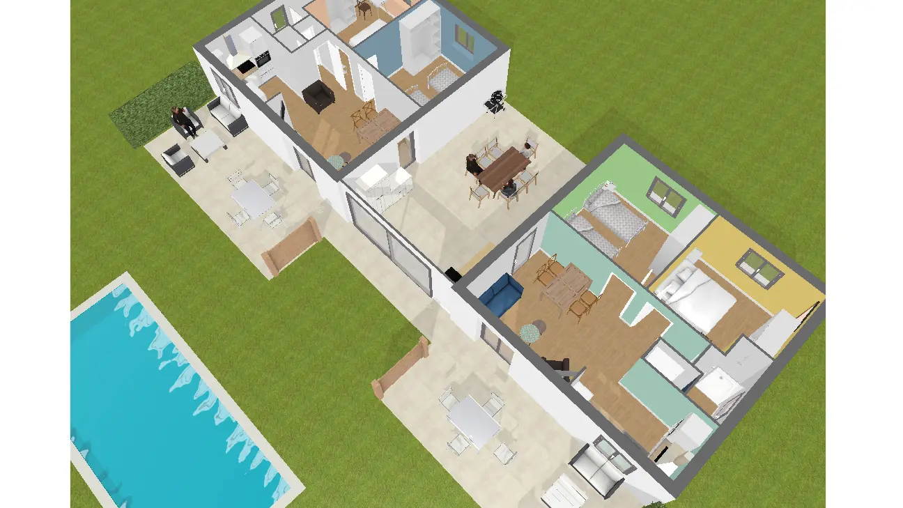 les gîtes de lescurou plan 3D