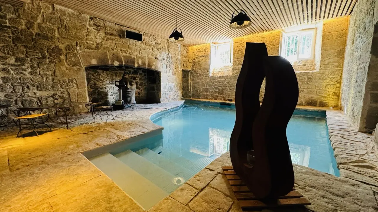 piscine intérieure vue globale