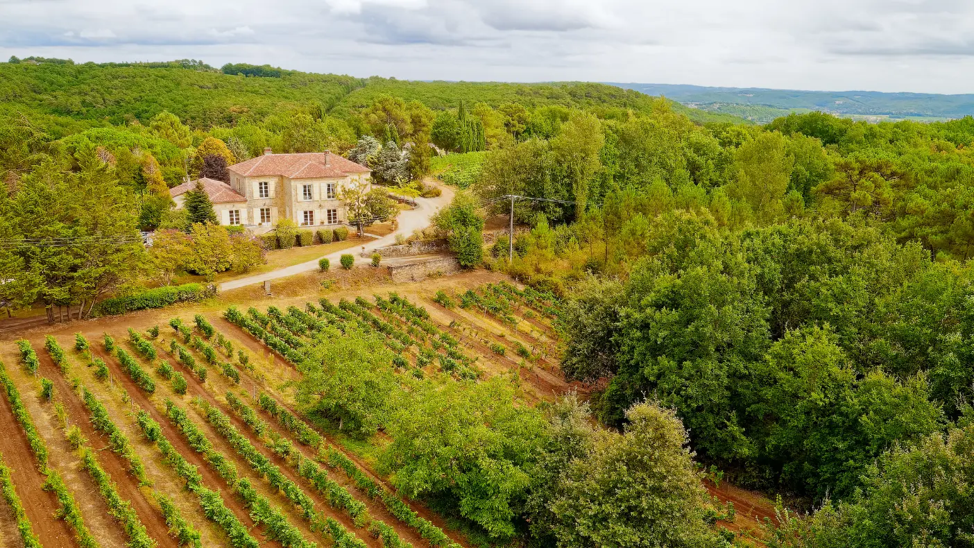 Le château de Rouffiac et la vallée du Lot