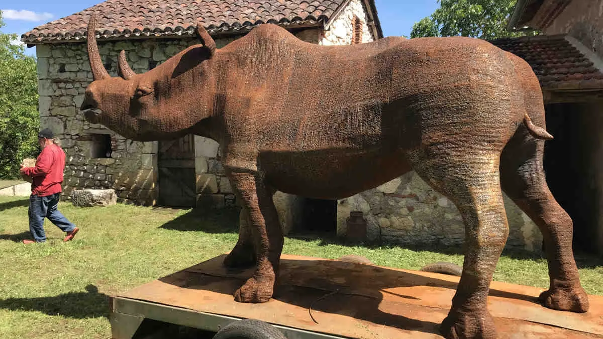 Sudan - Rhinocéros taille réelle