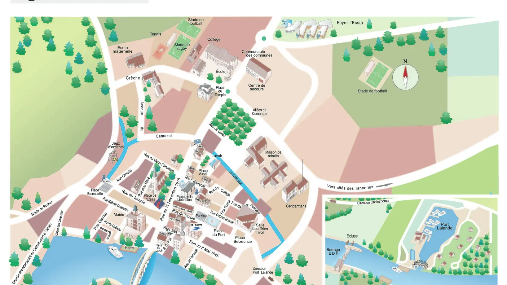 Castelmoron sur Lot_plan de bourg