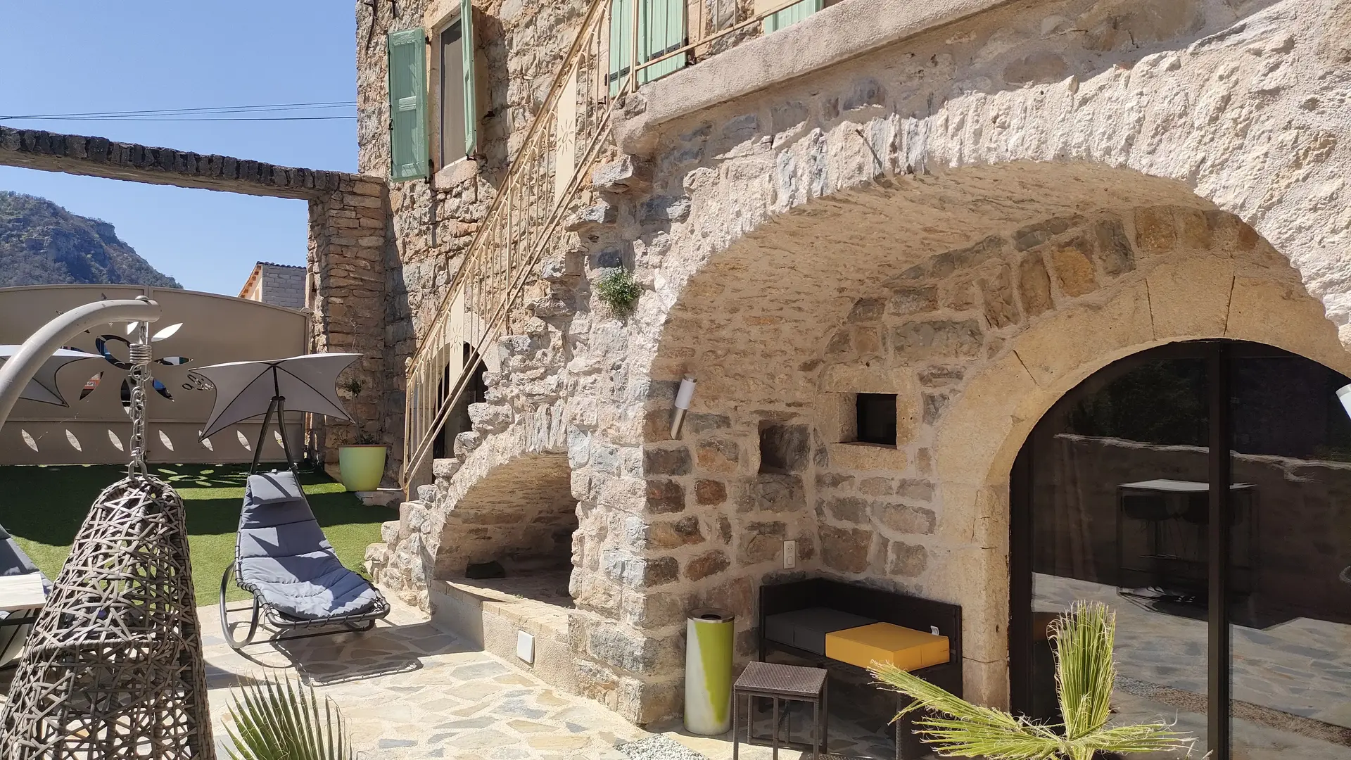 Terrasse Gite prestige Gorge du Tarn