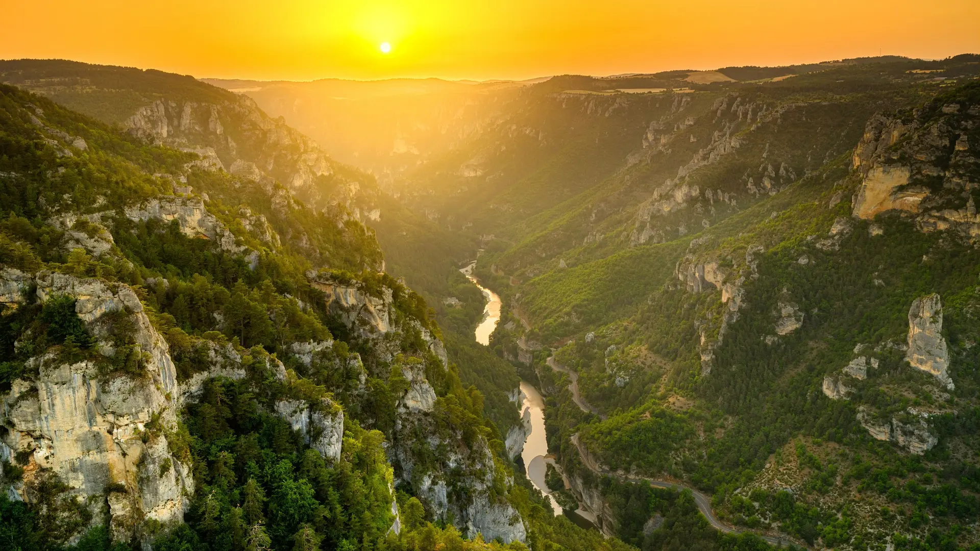 Panorama du Roc des Hourtous, Gorges du Tarn