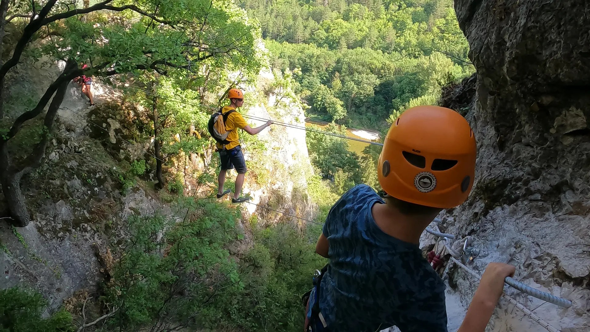 Parcours Aventure à Sainte Enimie - via corda pont de singe
