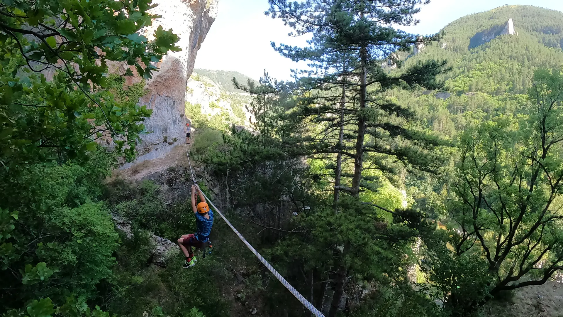 Parcours Aventure à Sainte Enimie - via corda tyrolienne