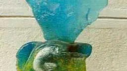 Pâte de verre de cristal 1990 Joseph ANGILELLA, maître verrier 1990