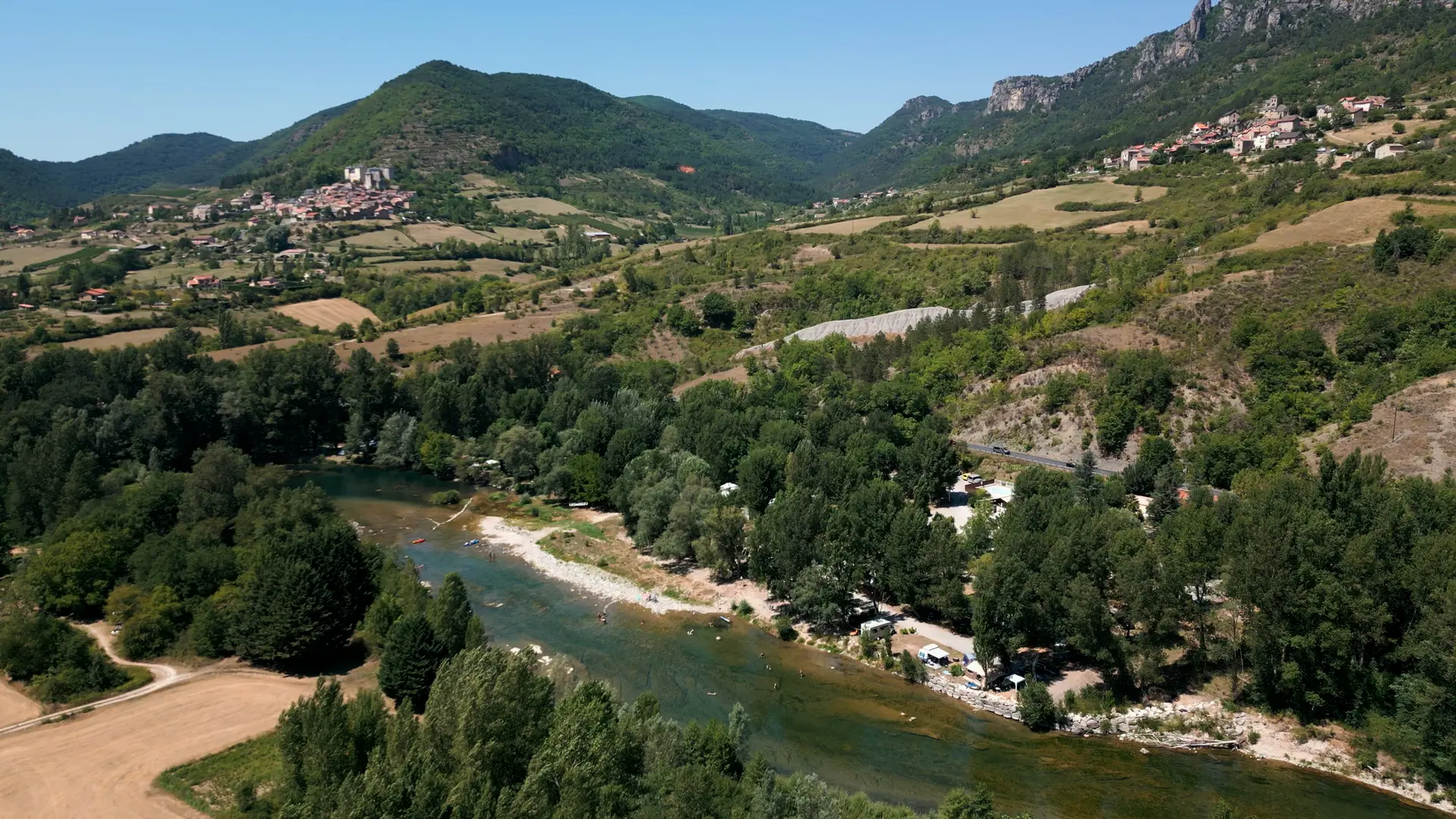 Vue aérienne du Camping Les Bords du Tarn