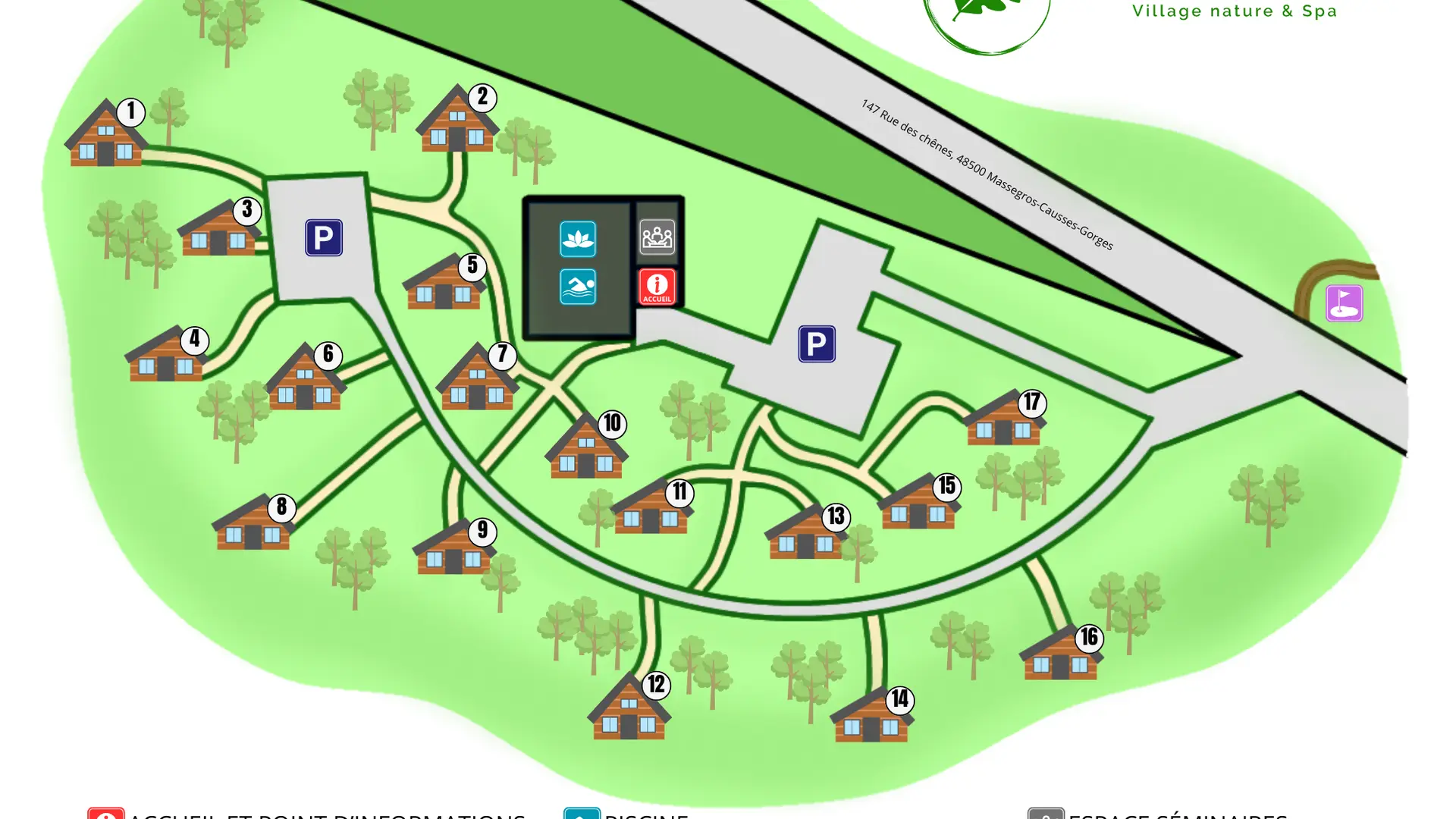 Schéma du Clos des Chênes