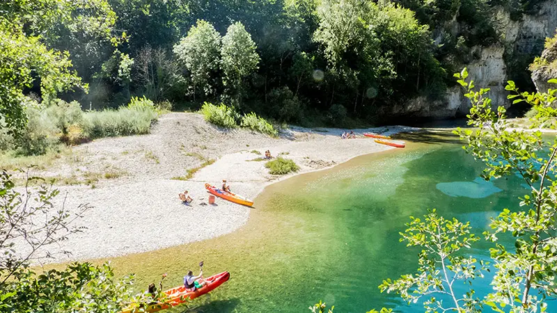 canoe-plage-champignon-camping-blaquiere-gorges-du-tarn