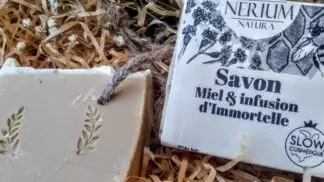 savon naturel au miel et infusion d'immortelles