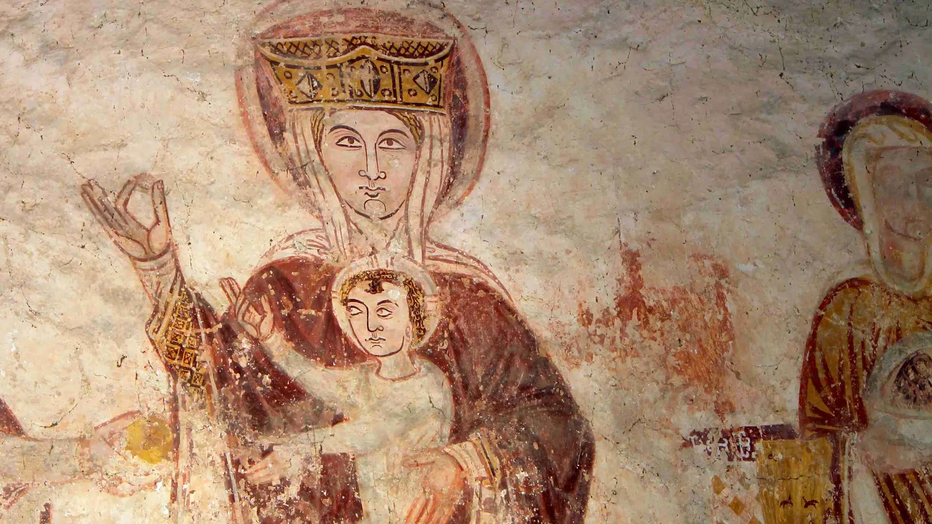 Eglise Asnières - mur nord - Adoration des mages- Vierge site
