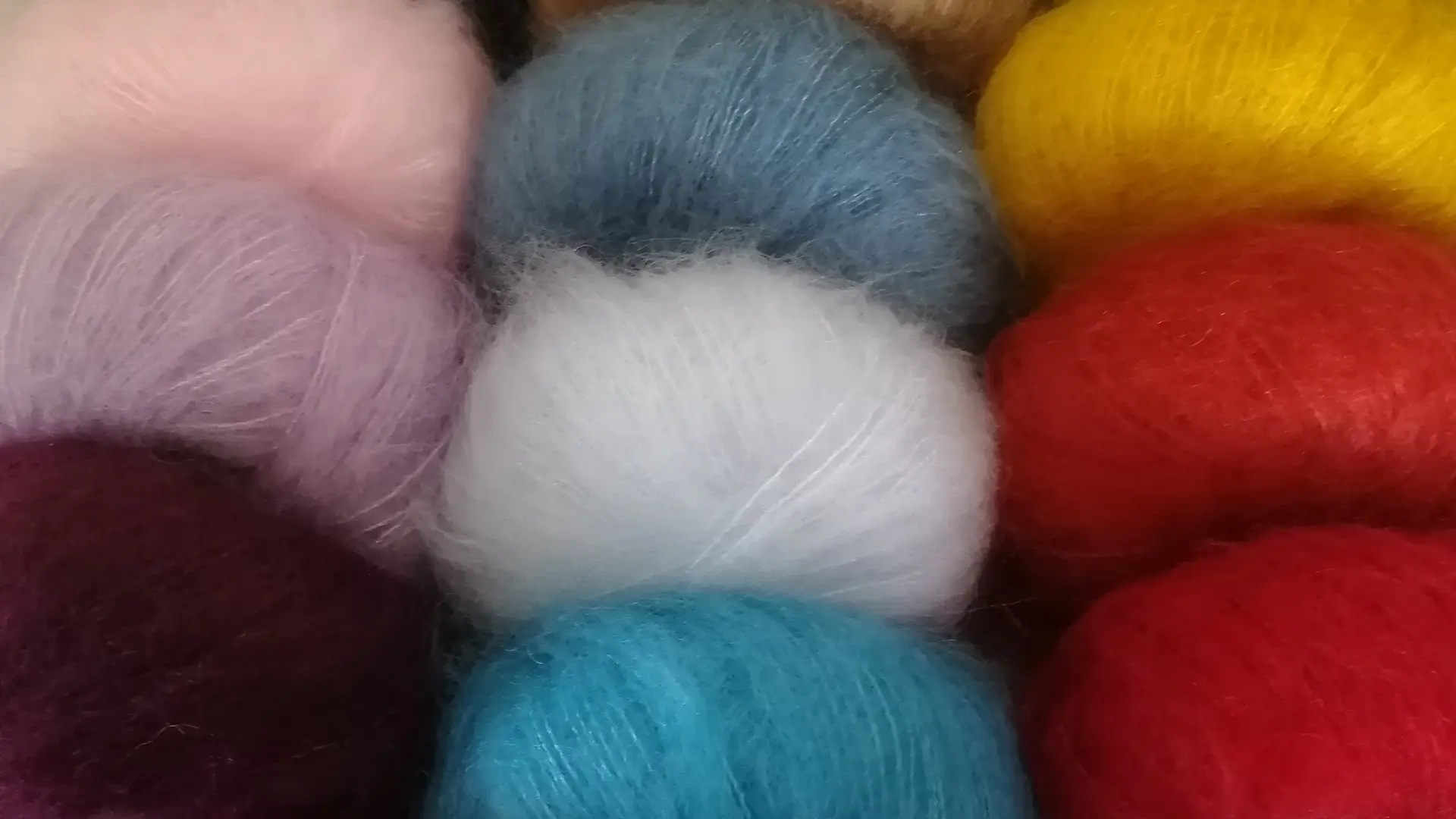 Pelotes de laine Mohair