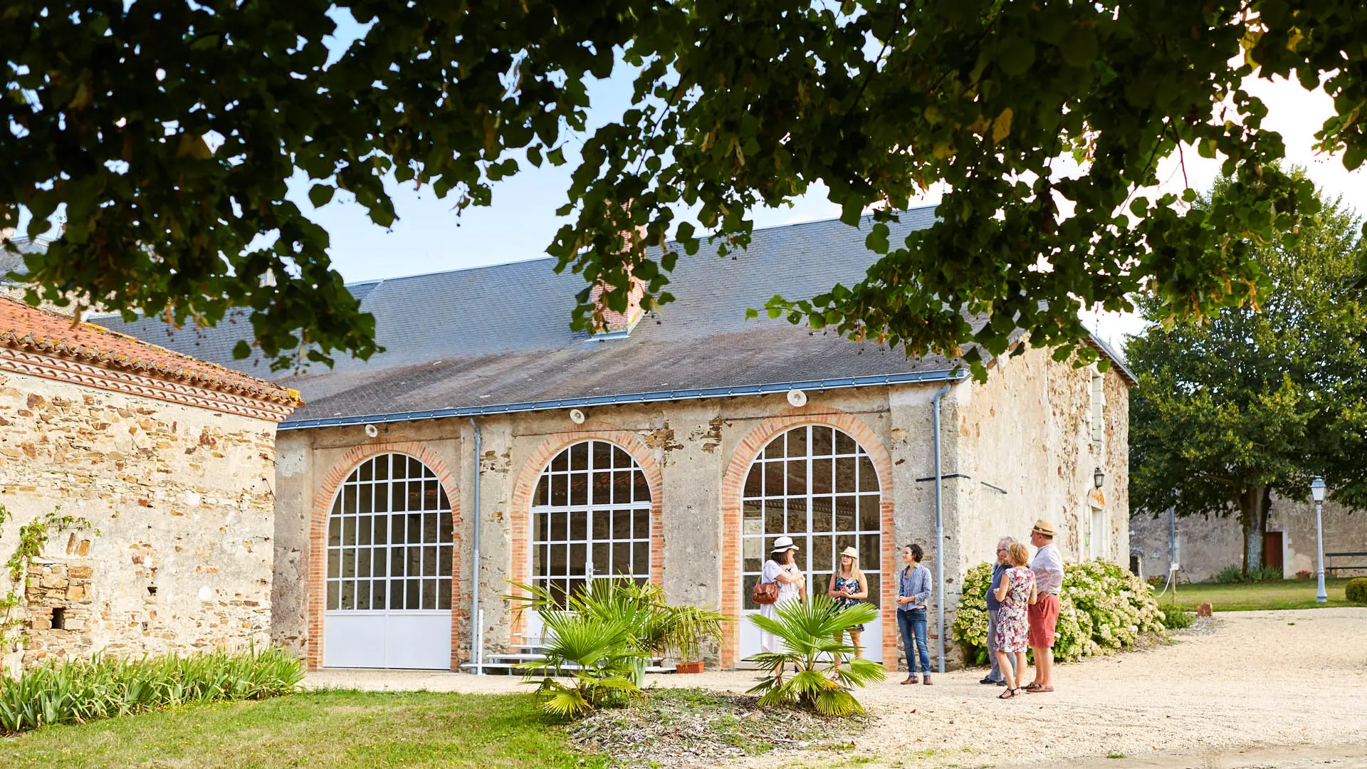 Salle de réception dans les anciennes orangeries
